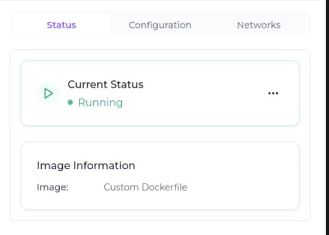 Image of the service status tab